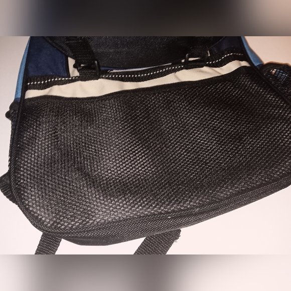 LARGE FOOTBALL BACKPACK BLACK/BLUE MEASURES 16 X 12". - Picture 2 of 7